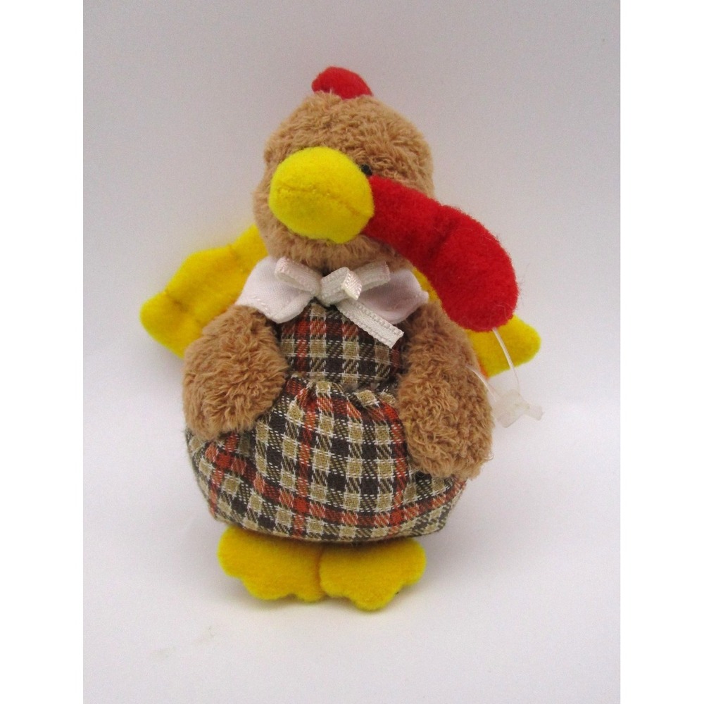 Vintage Russ Home Buddies Cokey Turkey Stuffed Bean Bag Plush Mini Thanksgiving